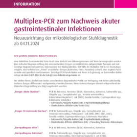 Multiplex-PCR zum Nachweis akuter gastrointestinaler Infektionen